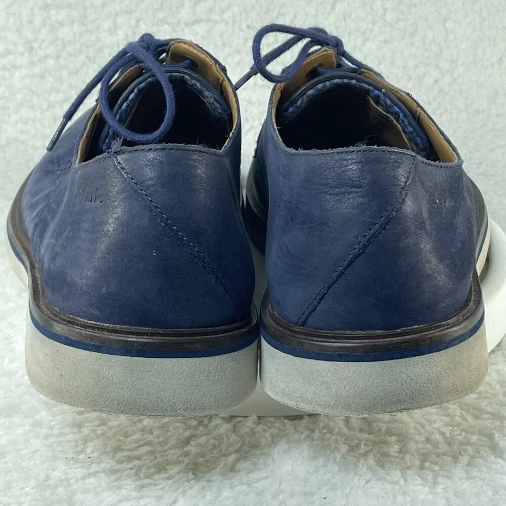 Clarks Collection Loafers Mens 11.5 Blue Extreme Comfort Suede Lace Up Shoes